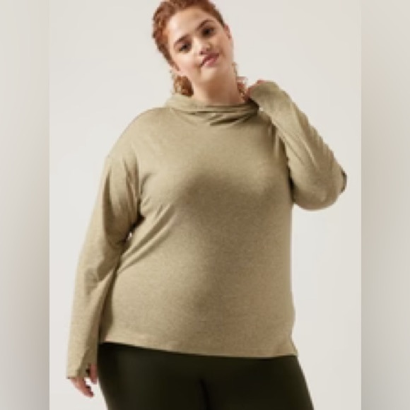 Athleta Tops - NWT Athleta Women’s Uptempo II Hoodie Sweatshirt Tapestry Gold Heather - Size 1X